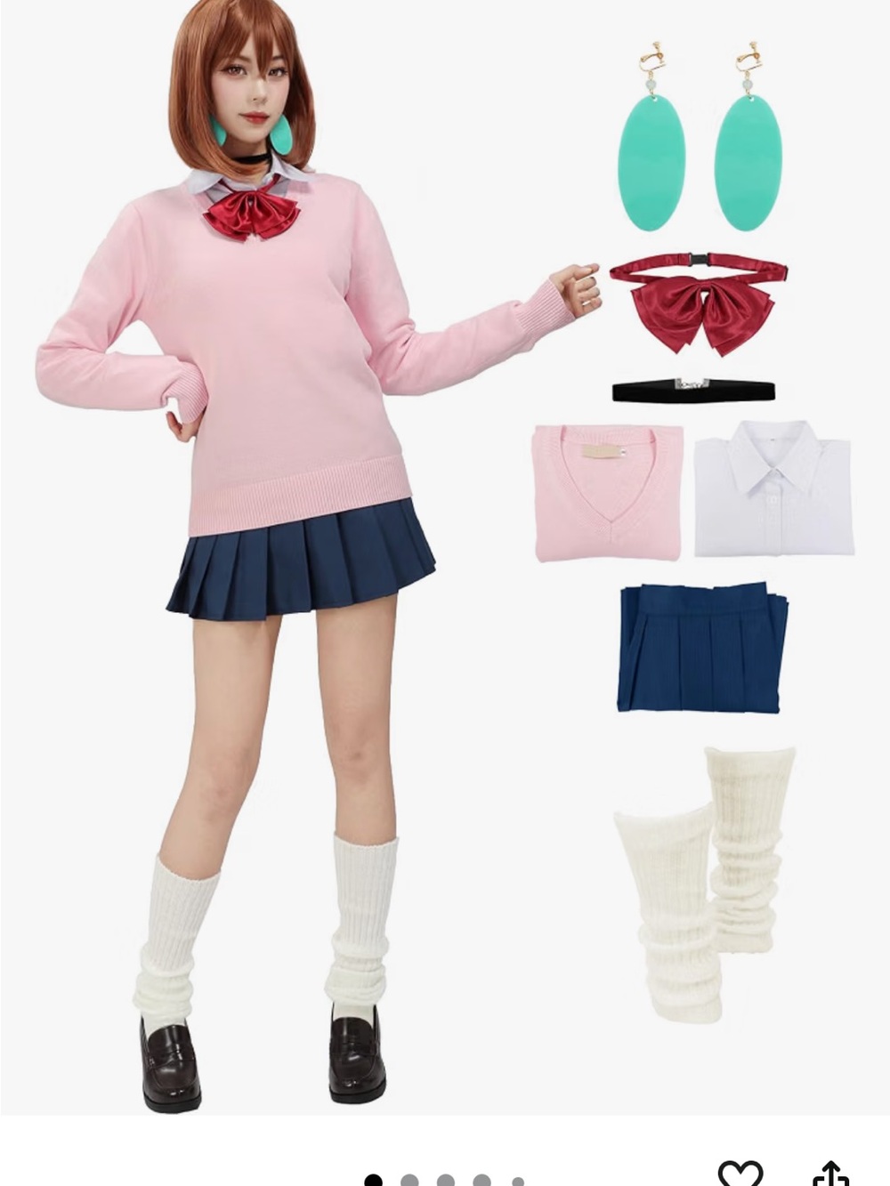 Size XL 7 pc Ayase Cosplay Costume Full Set Uniform Outfits Shirts Pullover